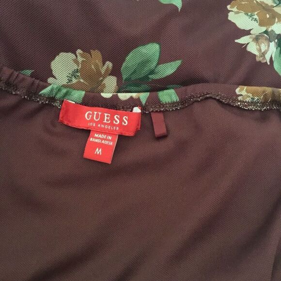 Guess Nicole Floral Mesh Bodysuit - Picture 10 of 12